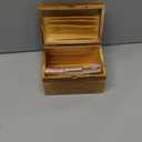 DRASTAR Index Card Holder, 3x5 Index Card Box, Wooden Index Card Organizer with 45 Dividers, Flashcard Notecard Holders for Home Office, Brown