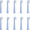 Replacement Toothbrush Heads 10 Pack Compatible with Colgate Hum Connected Smart Battery Electric Toothbrush Head, Blue