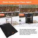 Winter Pipe Insulation Cover (5F) , Insulated Backflow Preventer Freeze Protection, Pump Cover, Sprinkler/Well/Valve Head Cover (Black 36''W x 36''H)