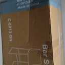 DUMOS 26 Inch Counter Height Bar Stools Set of 2, Modern Faux Leather High Barstools with Back and Metal Leg, Bar Chairs for Kitchen island, Brown