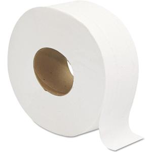 GEN 202 Jumbo JRT Bath Tissue, 2-Ply, White, 9 in Diameter, 12 Count (Pack of 1)