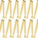 Serving Tongs, Anytrp 12-Packs Stainless Steel Sugar Tongs, 5.3inch Small Tong Kitchen Appetizers Tong for Serving Food, Buffets, Coffee Bar, Tea Party, Desserts Party and Ice Bucket (Gold)