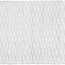 mDesign Soft 100% Cotton Luxury Hotel-Style Rectangular Spa Mat Rug, Plush Water Absorbent, Diamond Design - for Bathroom Vanity, Bathtub/Shower, Machine Washable - Long Runner, 60" x 21" - White