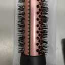 Thermal Hair Brush for Blowout Look, 1.5 Inch Heated Round Brush for Natural Curl,Ionic Curling Iron Wand with Dual Voltage, Volumizing Smoothing Hot Round Brush, Black