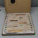 10 Sheets Peel and Stick Backsplash PVC Wall Tile,for Kitchen Backsplash (Dark Beige With Copper)