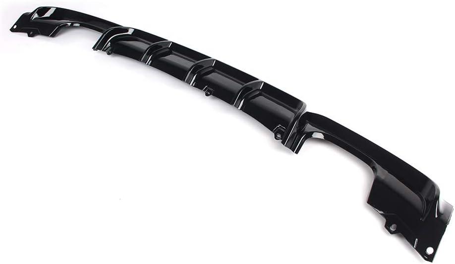 Rbanna1 Automative Rear Diffuser, Rear Bumper Diffuser Lip Single Muffler Dual Out Glossy Black for BMW F30 325i 335i M-Sport 2012-2018