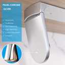 simpletome ONE Hand Tear Paper Towel Holder Under Cabinet Adhesive or Drilling Installation Aluminum Alloy + ABS (Pearl Chrome Silver)