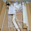 U16 Upgraded Washer Dryer Stacking Rack for Narrow Laundry Room and Bathroom, Metal Over Washer and Dryer Storage Shelves for Saving Space, 29.5" W x 23.6" D x 53.1" H, White