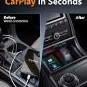 2-in-1 Mini Wireless CarPlay Adapter for Apple CarPlay & Android Auto,Upgrade Wired to Wireless, Fast Auto-Connect, Plug & Play (iOS 10+, Android 10+, 2016+ Cars)