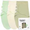 Bublo Baby Swaddles for Newborns  3-Pack Infant Swaddles 3-6 Months  Adjustable Swaddle Sleep Sack  Soft Organic Cotton Baby Wrap for Safe & Cozy Sleep (Pastel Green) (Large ( Pack of 3))