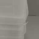 IRIS USA File Box, Plastic File Organizer with Lids for Letter/Legal File, Portable Document Box For Moving, Storage Bin with Durable and Secure Lid, Stackable Nestable BPA-Free, Clear 35 Qt. Pack of 4 