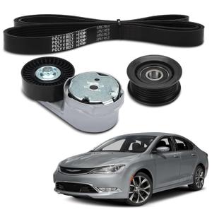 90K-39282D Serpentine Drive Belt Tensioner Kit Compatible with Chrysler 200 Town & Country Dodge Grand Caravan Avenger Journey Ram C/V 2011-2019 3.6L V6,Replace#24430296,38082,39282,6PK1960,12634319.