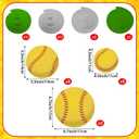 4 x 54 Pieces Softball Party Hanging Swirls Decorations Sports Balls Garland Foil Ceiling Wall Hanging Cutouts for Sport Theme Party Decoration Supplies