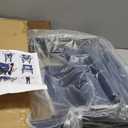 Rocking Camping Chair Rocker, Folding Chair Lawn Chairs with Cup Holders Foldable Outdoor Freestyle Navy Blue