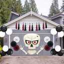 Halloween Trunk or Treat Car Decorations Kit with Skeleton Design, Large Halloween Decor for SUV Car Archway Garage Party Supplies Decorations Outside