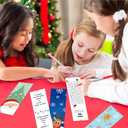 120 Pieces Christmas Bookmarks 10 Styles Double Sided Xmas Christmas Character Santa Snowman Book Markers for Students, Winter Holiday Page Marker Fun Christmas Gifts Party Favors