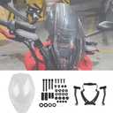 Motorcycle Windscreen Windshield Replacement for Ducati Diavel V4 2023 2024 PC Windscreen Double Bubble (Transparent)