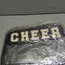 Abbylike 12 Pcs Snack Bags Clear Chenille Letter Cheer Zipper Pouch Waterproof PVC Large Travel Makeup Cosmetic Storage Organizer Bag for Mom Team Cheerleaders Teacher (Black)