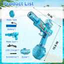 Electric Water Gun Toy, Automatic Squirt Blaster Pistol Kids, Adult | LED light-up long range squirt gun pistol toy, Rechargeable Watergun outdoor pool beach Ideal gift for kids 6+ adult summer