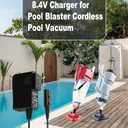 8.4V Charger for Pool Blaster Cordless Pool Vacuum Compatible with Pool Blaster 22051EL 23051EL and Catfish Li 20050CL 21051DL 26051SL 22151EL 26050SL Pool Vacuum Power Adapter Cord