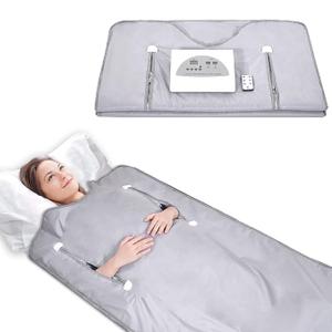 Infrared Sauna Blanket Fitness & Detox Anti Aging 71" Length with Remote Control, 2 Zone Temperature Control, Professional Fast Sweating