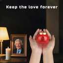 Ceramic Small Urn for Human Ashes Keepsake Mini Decorative Urn with Metal Threaded Lid Secure Seal for Adult or Pet Ashes - Red (2.95in)