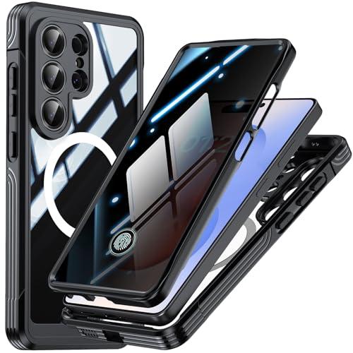 Privacy Case for Samsung Galaxy S26 Ultra,Compatible MagSafe,Galaxy S26 Ultra Magnetic Cover Built-in Privacy Screen Protector and Camera Protector,Full Body Case for Samsung S26 Ultra,Black
