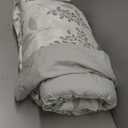 Bedsure Twin/Twin XL Comforter Set Dorm Bedding - White & Green Floral Comforter Set, Twin Extra Long Comforter for College, 2 Pieces Summer Bed Includes 1 Pillow Sham Floral Sage Green