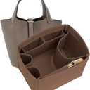 Picotin 22 Inserts Felt Handbag Organizer Insert, for Totes and Picotin Style Bags (Brown, PC22 Size)​