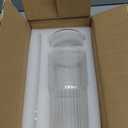 MINGHYZYA 20 OZ Iced Coffee Cup With Glass Lids and Straws,High Borosilicate Glass Tumbler Cup Reusable Wide Mouth Smoothie Cups(Clear,1cup)…