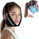 Comfpack Black Reusable Hot Cold Gel Face Ice Pack Head Wrap with Ear Hole Design, Soft Plush Jaw Ice Pack for TMJ Pain Relief, Tonsillectomy, Oral Surgery, Face Swelling