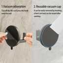Aluminum Metal Heavy Duty Vacuum Suction Cup Hooks Door Mounted Clothes Hook Wardrobe Sticky Hook Suction for Kitchen Bathroom (Grey 2 Pack)