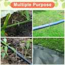 100 Pack Landscape Staples with Gasket Caps, 6 Inch Garden Stakes, U-Shaped Pins for Tube, Lawn Fence Pins for Landscape Fabrics Irrigation Tubing and Weed Barriers