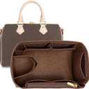 Purse Organizer Inserts for Speedy 25 Felt Purse Inserts HandBag and Tote bag Neverful Organizer Insert (Brown New,Medium)