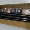 GXOACKJ Curtain Rods for windows 32-62 inch, 5/8 inch Decorative Matte Black Splicing Heavy Duty Metal Curtain Rod set with Brackets