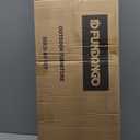 FUNDANGO Rocking Camping Chair, 2 Pack High Mesh Back Portable Folding Camp Chairs with Pillows, Cup Holder and Carry Bag for Lawn Patio Garden Outdoor Supports 300 Lbs (Blue/Grey)