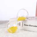 60 Minutes Hourglass Sand Timer Glass Sand Timer Egg Shape | For Kitchen Brushing Teeth School Teaching (Yellow Sand)