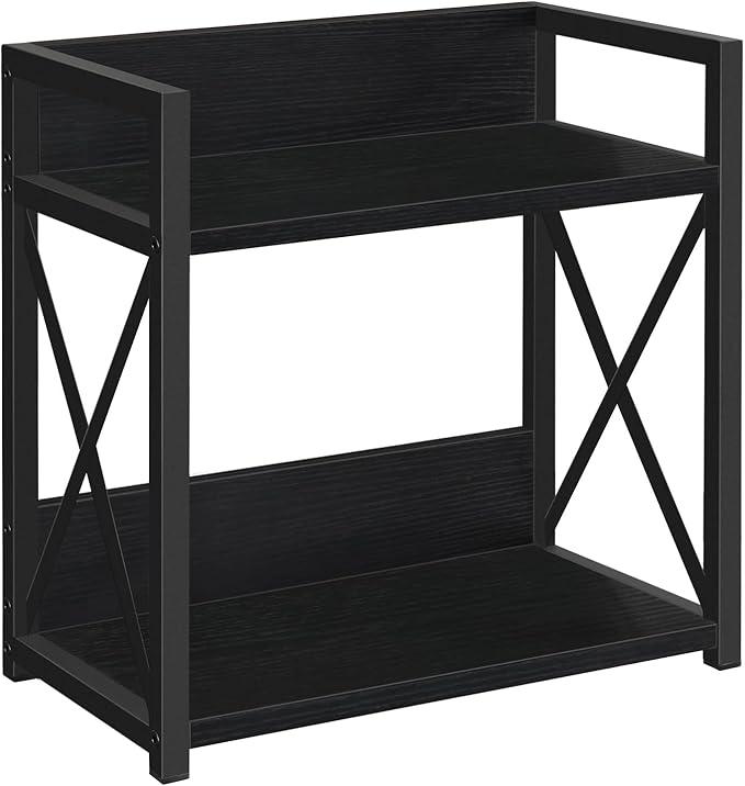 YINMIT Countertop Shelf Organizer,Coffee Bar Accessories,Spice Rack,Coffee Counter Shelf,2 Tier Coffee Organizer Station for Mugs,Cups,Cream,Syrup(Black, Large)