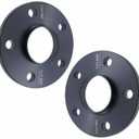 12mm 5x4.5 Hubcentric Wheel Spacers Fits Mitsubishi Lancer Evo - 12mm, 5x114.3, 67.1mm Hub Pair of Two (Black)