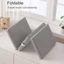 YACODAVO Foldable Baby Changing Pad with Vegan Leather Cover, Standard Side Waterproof & Wipeable Changing Pad for Toddler, Flat Foam Travel Diaper Changing Pad for Dresser and Table, Grey