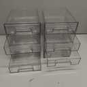 Yieach 2.2'' Tall Acrylic Clear Stackable Storage Drawer Organizer,8 Pack Desk Organization and Storage,Plastic Office Supply Organizer,Drawer Storage Organizer for Makeup,Accessory,Pen,Art Crafts