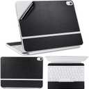 IMMOENUC Protective Skin Sticker for 2026 2025 iPad Air M4 M3 13-inch Magic Keyboard 3-Side ull Coverage Protective Vinyl Decals Self-Adhesive,Pre-Cut (Top/Bottom/Keyboard Panel)Black