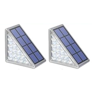 NIORSUN Solar Step Lights 2 Pack, Outdoor Stair Lights Waterproof IP67 with Auto On/Off - 3000K Warm White for Steps, Stairs, Deck, Patio, Yard, Porch, Garden, Sidewalk, Front Door