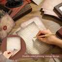 TaoBary 160 Pcs Stationery Paper Set 50 Double Sided Stationery Papers with 50 Matching Envelopes and 60 Round Dot Sticker, 10 Design(Vintage Antique,5.5 x 8.25 Inch)