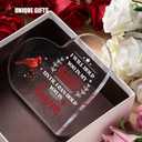 4 x Cardinal Memorial Gifts for Loss of Loved One Sympathy Gift, Unique Red Cardinals Christmas Ornaments Bereavement Crystal Acrylic Heart Condolence Remembrance Decor in Memory of Dad Mom Husband Wife