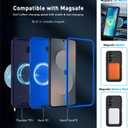 Magnetic Case for Galaxy S24 5G case,Samsung S24 Heavy Duty case,[Military Grade Protective ],[Shockproof] [Dropproof] [Dust-Proof], (Dark Blue-MAG)