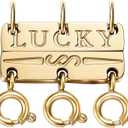 OHINGLT Lucky Necklace Layering Clasps Separator for Stackable,14K Gold and Silver Plated Multiple Necklace Clasps for Women