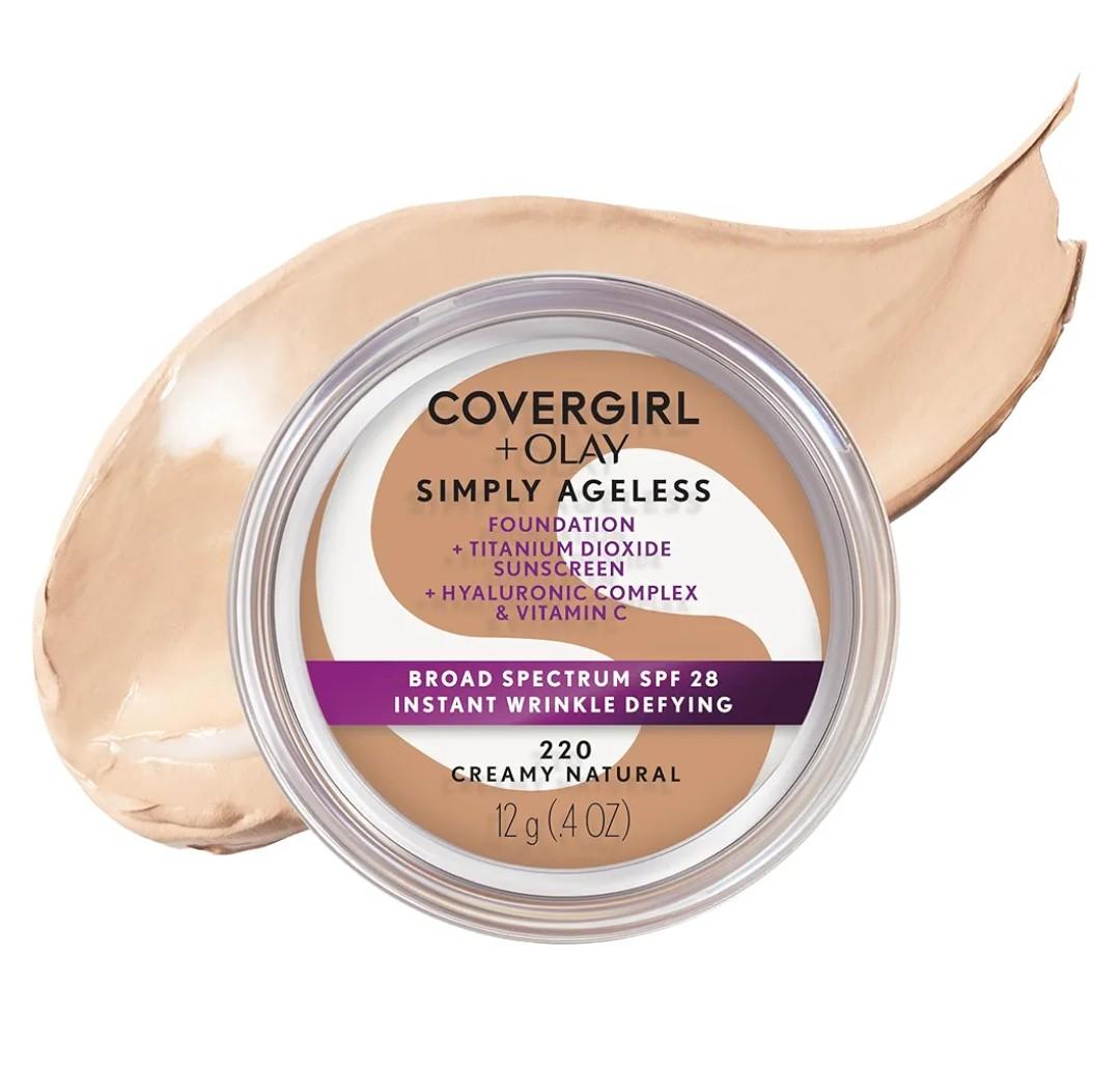 COVERGIRL & Olay Simply Ageless Instant Wrinkle-Defying Foundation, Creamy Natural 0.44 Fl Oz (Pack of 1)