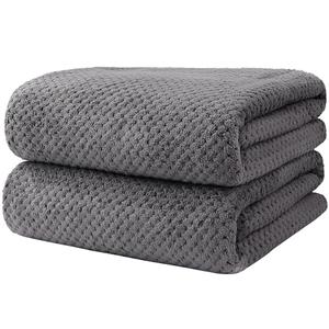 HOMEXCEL Bath Towels Pack of 2, (27 x 54 Inches) Microfiber Ultra Soft Highly Absorbent Bath Towel Set, Lightweight and Quick Drying Towels for Body, Sport, Yoga, SPA, Fitness, Grey