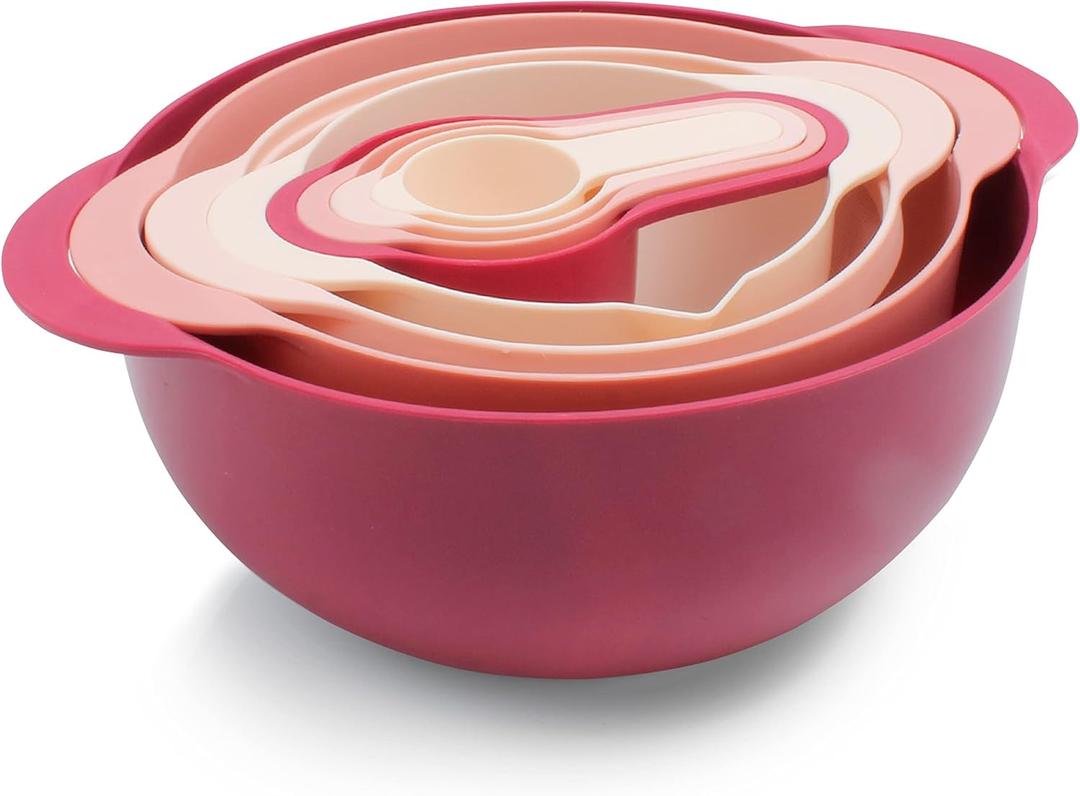 COOK WITH COLOR Nesting Bowls with Measuring Cups Colander and Sifter Set - Includes Mixing Bowls, Colander, Sifter and Measuring Cups, Rose, 4 Pc Bowl
100+ bought in past month